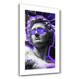 Statue Pop Art Purple | Glass Wall Art