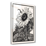 Sunflower 1919 by Julie de Graag | Gallery Print Collection Glass Wall Art - Artdesigna