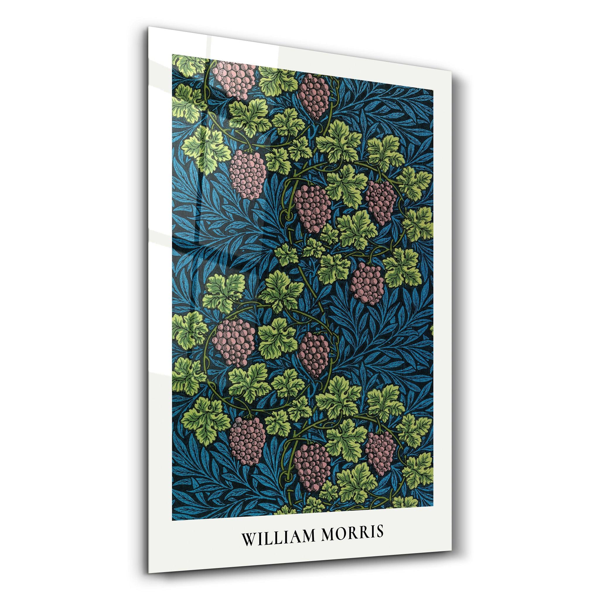 William Morris - Grapes | Gallery Print Collection Glass Wall Art - Artdesigna