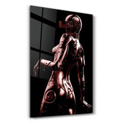 Robo Girl Bronze | Designer's Collection Glass Wall Art - Artdesigna