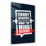 Body and Mind | Motivational Glass Wall Art
