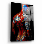 Tattooed Body 4 | Designers Collection Glass Wall Art - Artdesigna