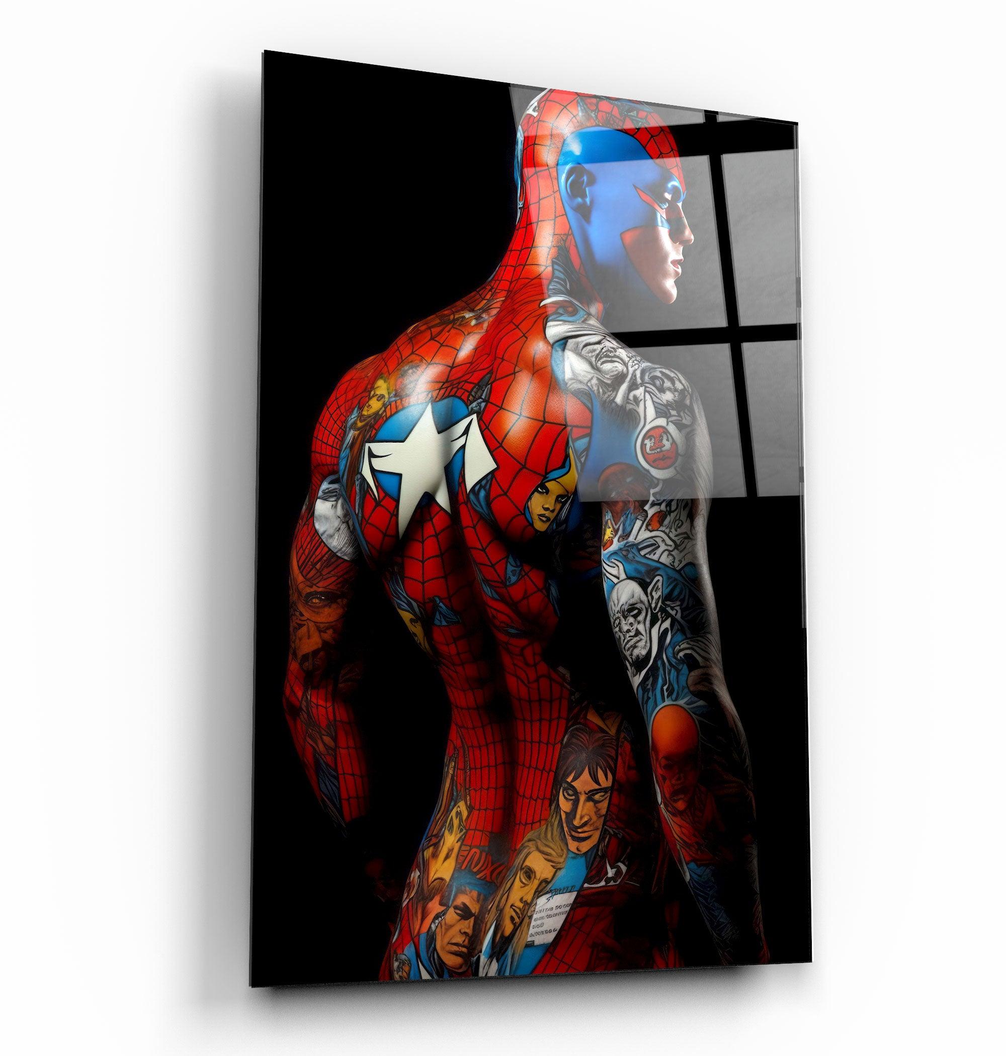 Tattooed Body 4 | Designers Collection Glass Wall Art - Artdesigna