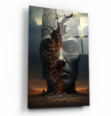 Building Man Abstract | Designers Collection Glass Wall Art