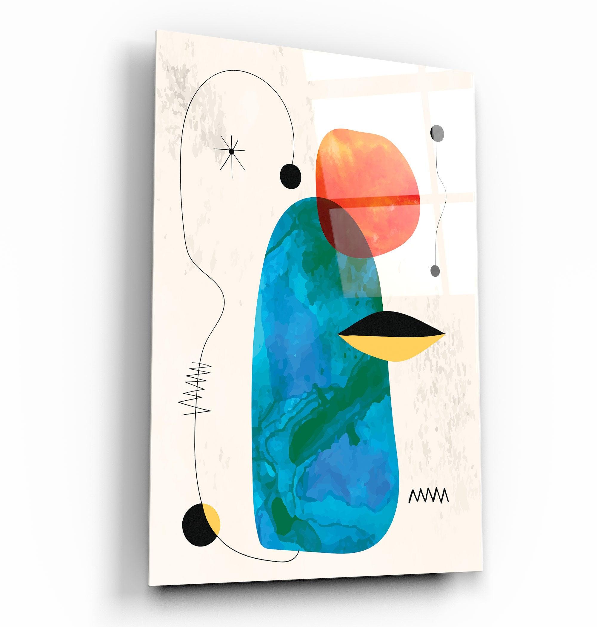 Colorful Modern Shapes 1 | Glass Wall Art - Artdesigna