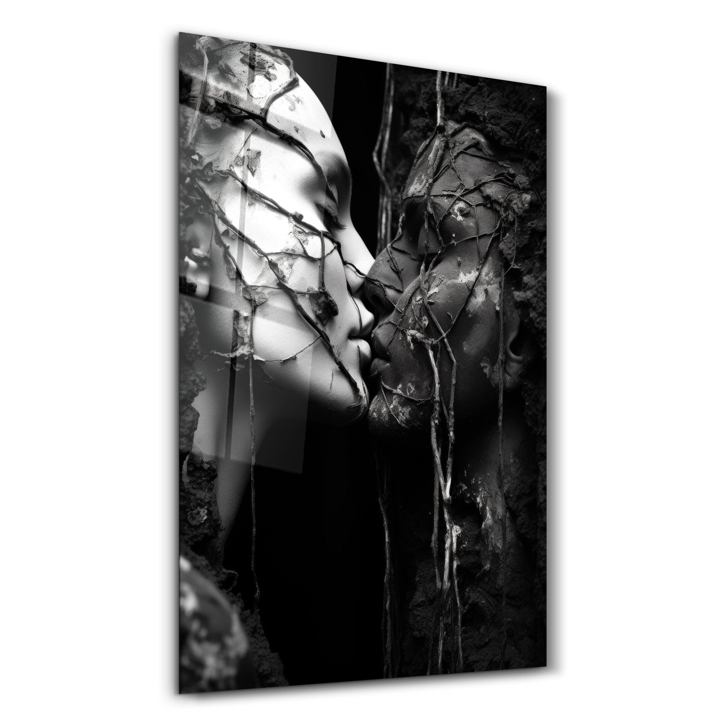 Kiss Me - Designers Collection Glass Wall Art - Artdesigna