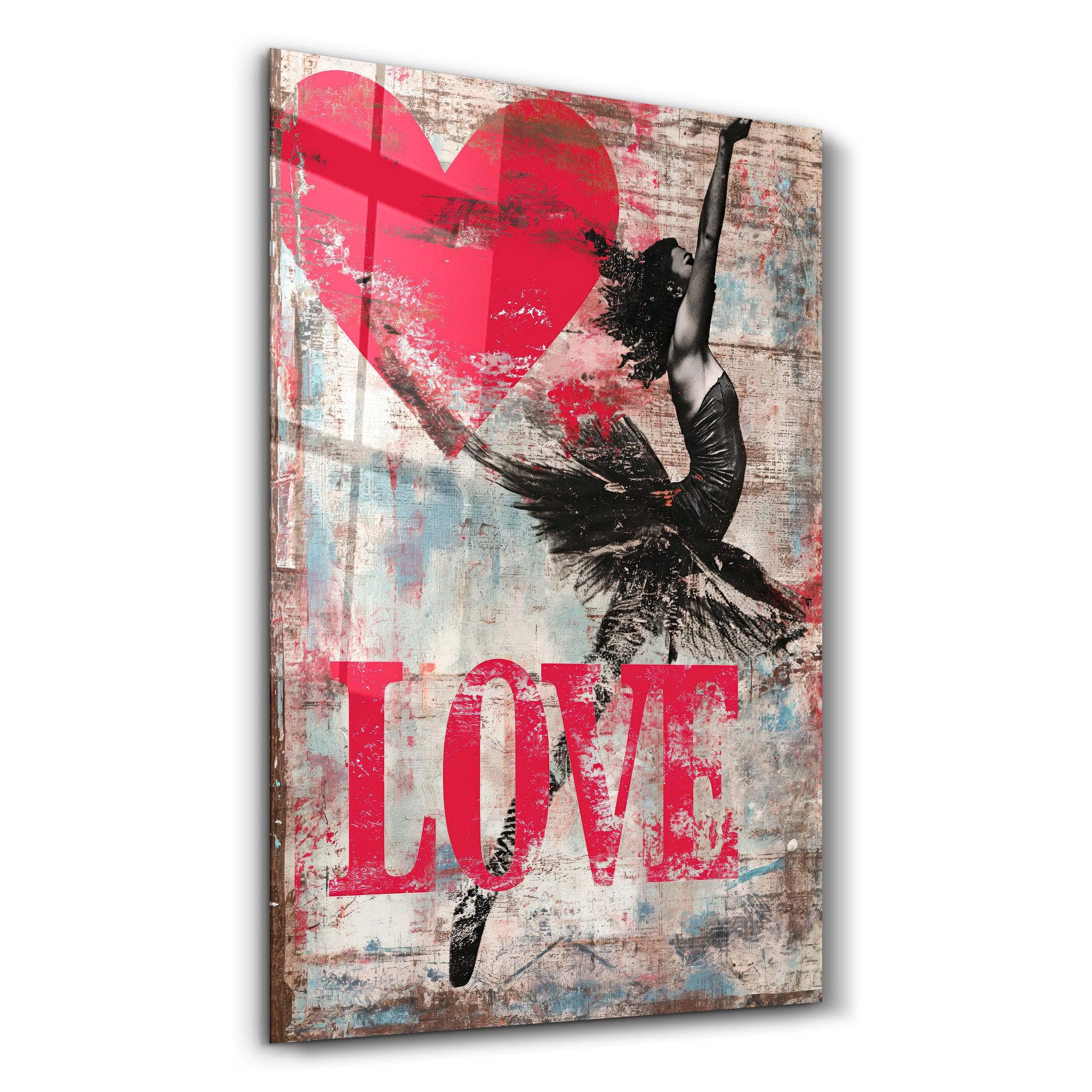 Love Banksy Style | Designers Collection Glass Wall Art - Artdesigna