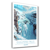 Gullfoss Iceland-Travel Posters | Glass Wall Art - Artdesigna