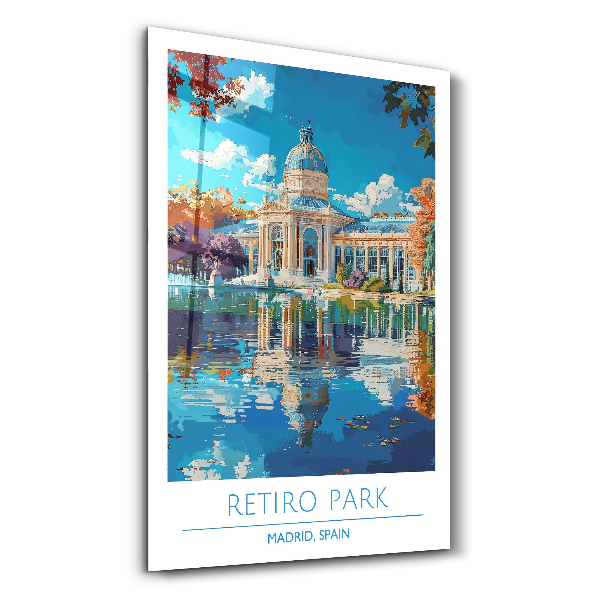 Reitro Park-Madrid Spain-Travel Posters | Glass Wall Art - Artdesigna