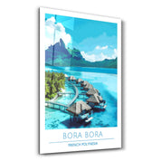 Bora Bora French Polynesia-Travel Posters | Glass Wall Art - Artdesigna