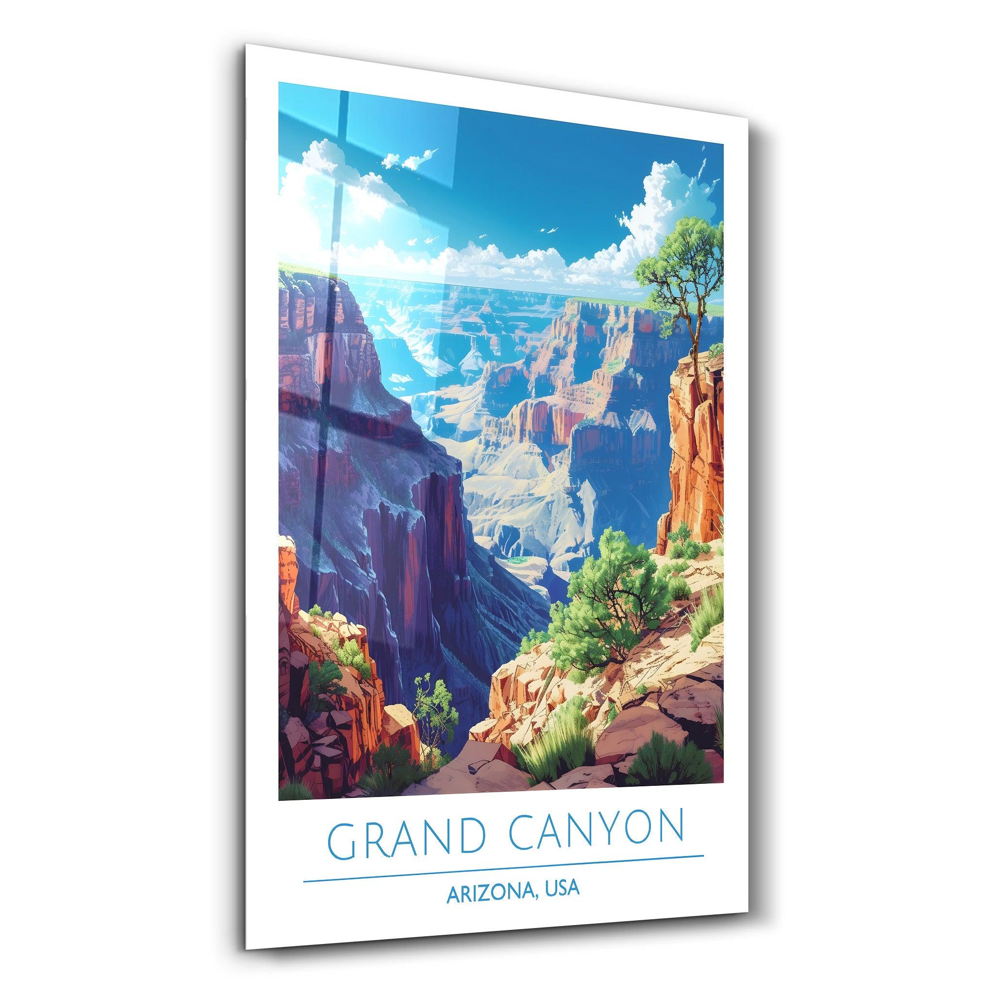 Grand Canyon-Arizona USA-Travel Posters | Glass Wall Art - Artdesigna