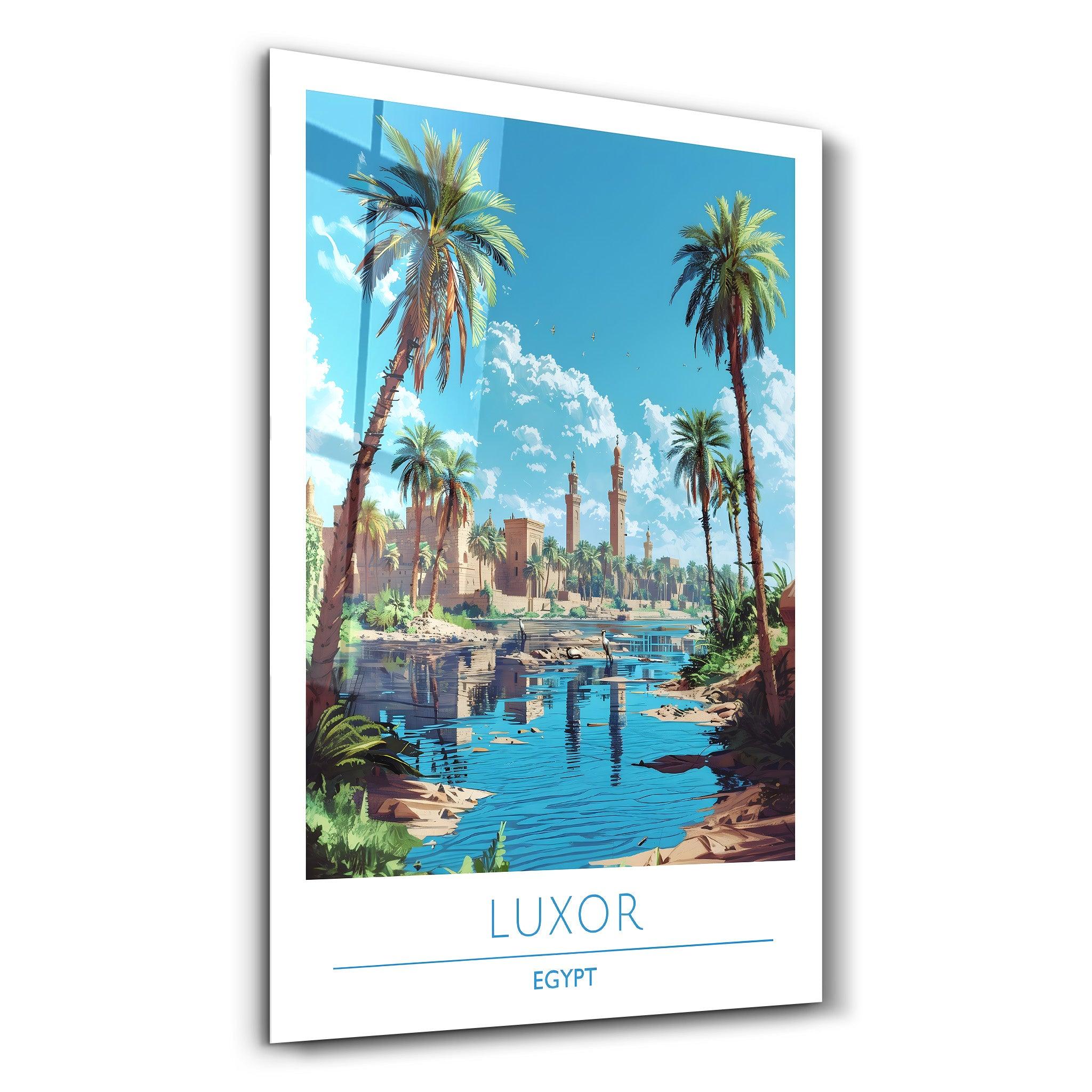 Luxor Egypt-Travel Posters | Glass Wall Art - Artdesigna