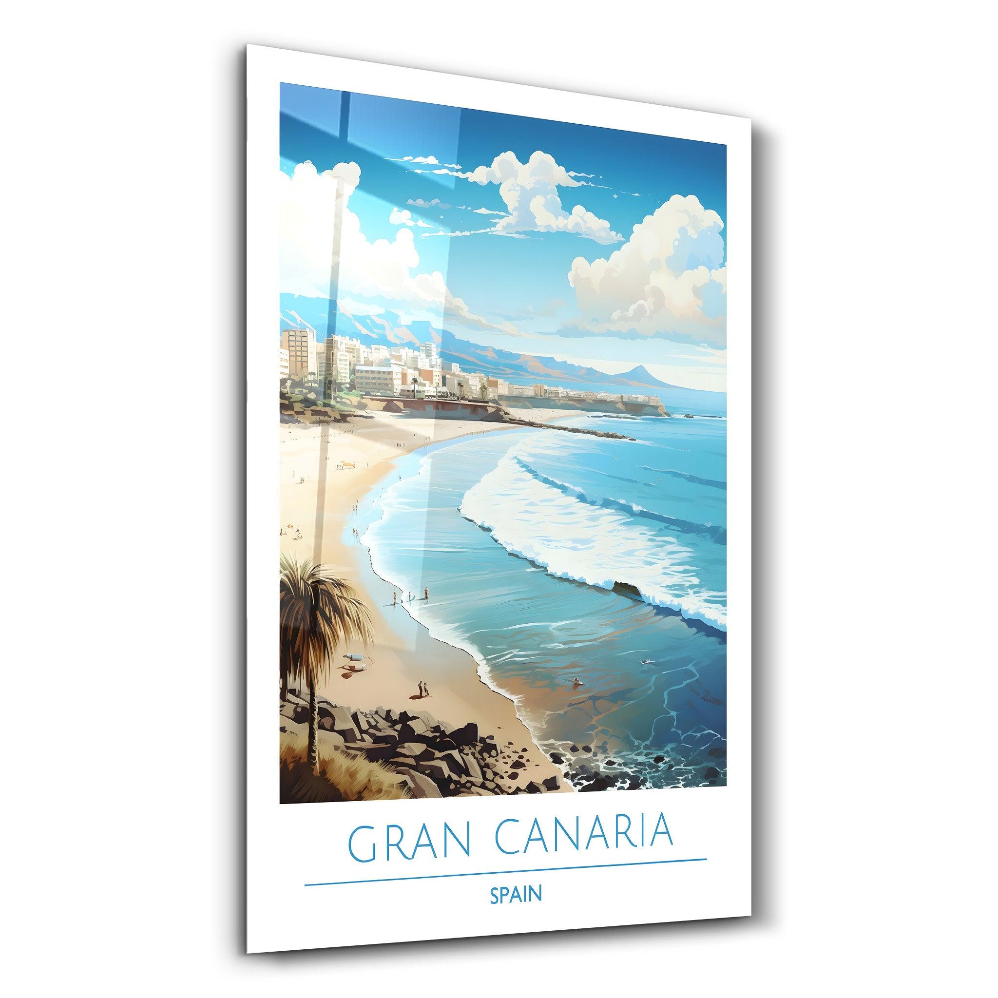 Gran Canaria Spain-Travel Posters | Glass Wall Art - Artdesigna