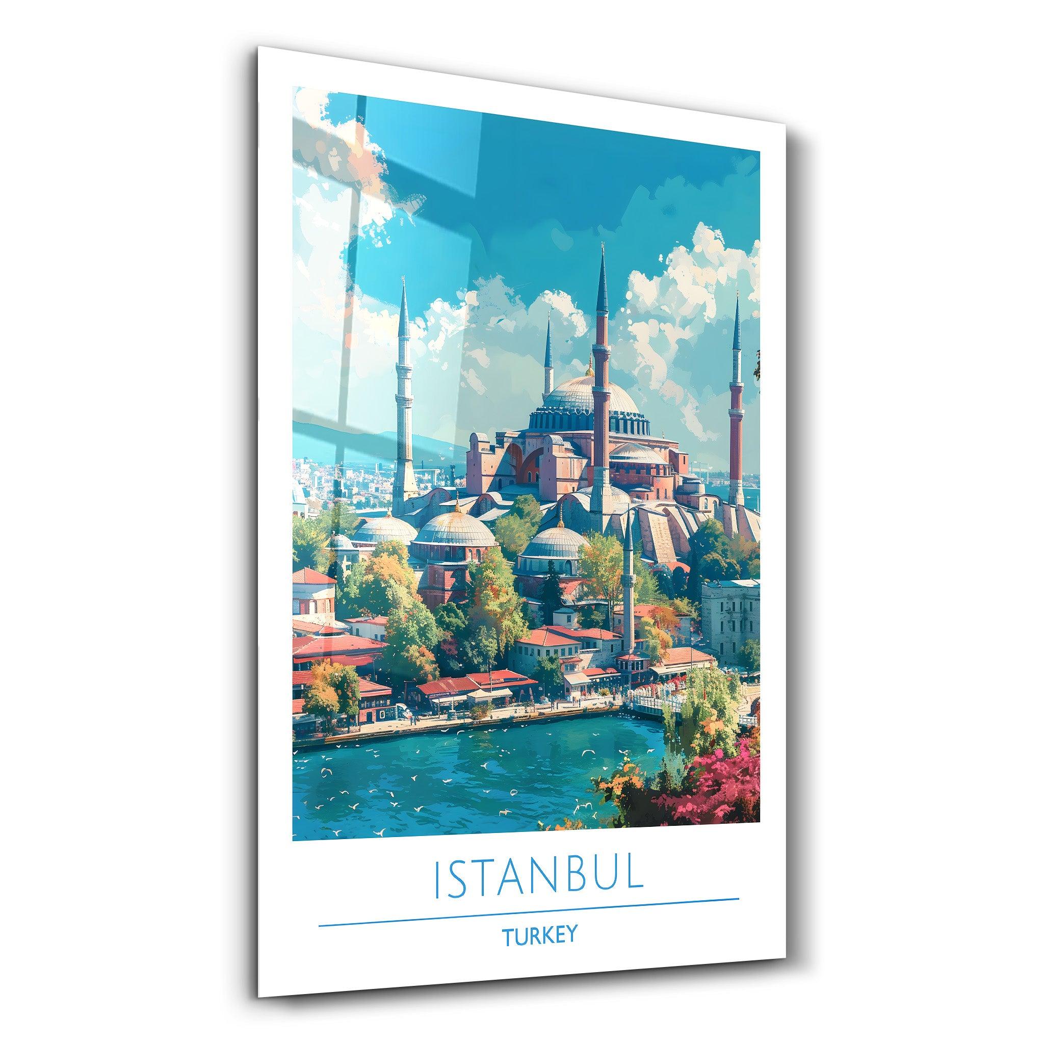 Istanbul Turkey-Travel Posters | Glass Wall Art - Artdesigna