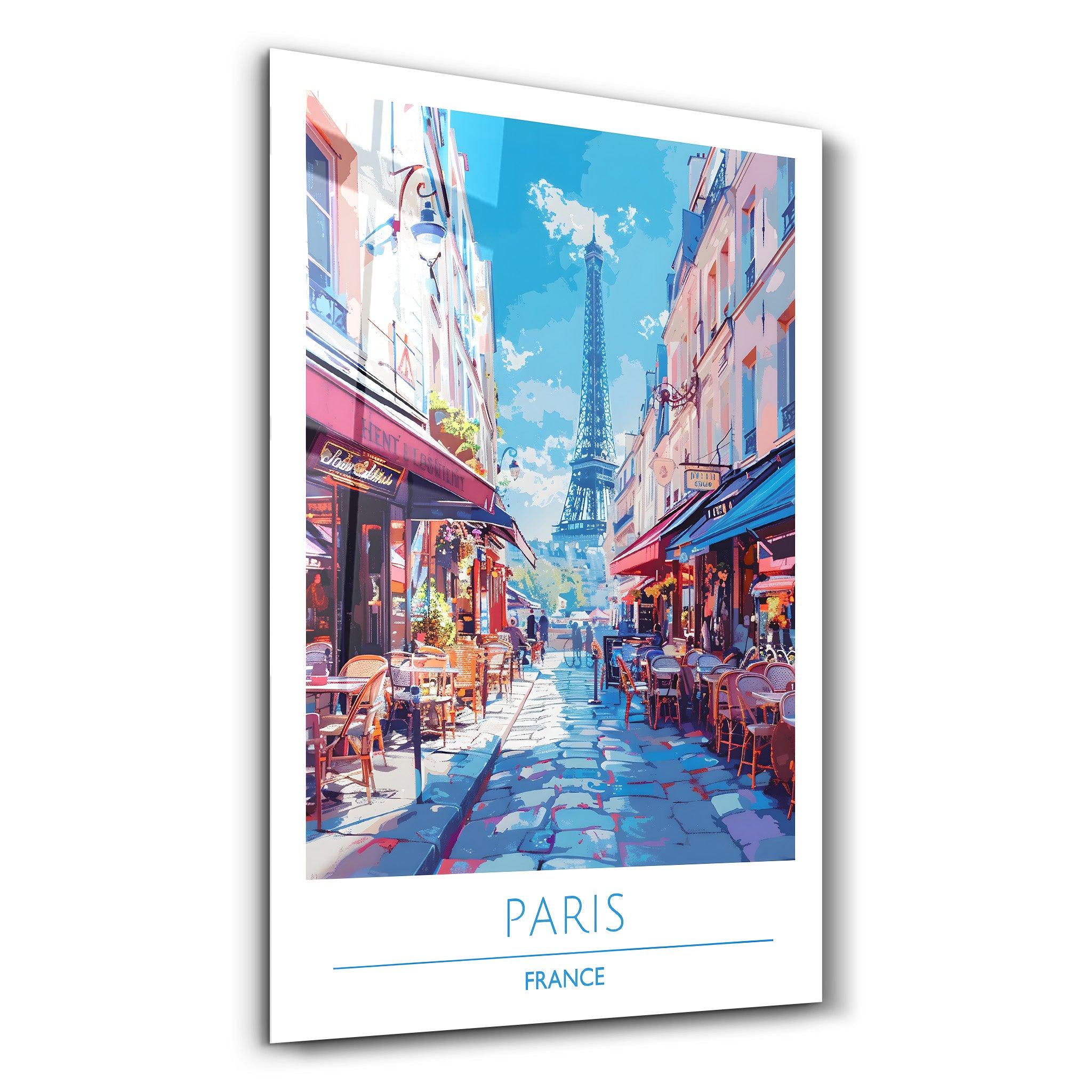 Paris France 2-Travel Posters | Glass Wall Art - Artdesigna