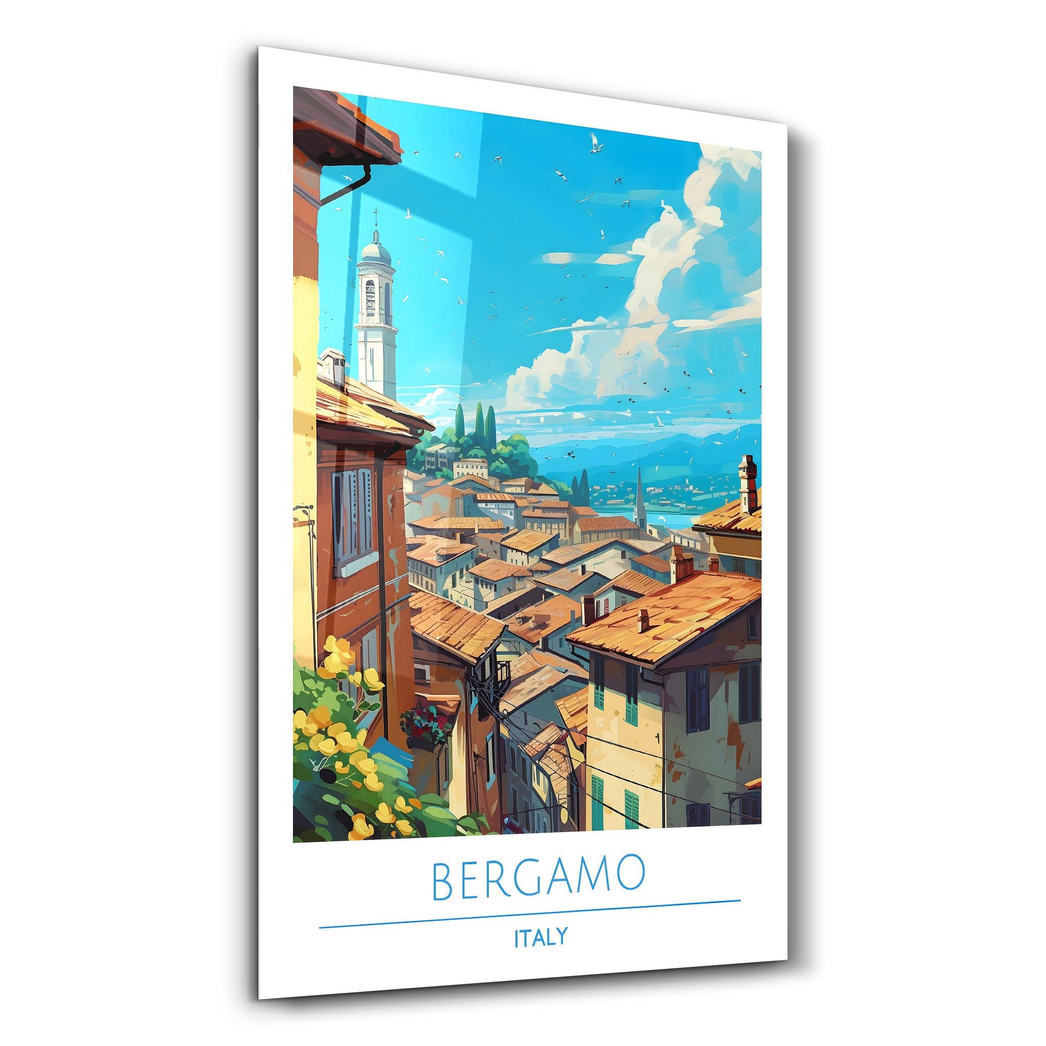 Bergamo Italy-Travel Posters | Glass Wall Art - Artdesigna