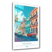 Havana Cuba-Travel Posters | Glass Wall Art - Artdesigna