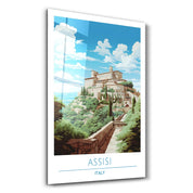 Assisi Italy-Travel Posters | Glass Wall Art - Artdesigna