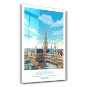 Brussels Belgium 1-Travel Posters | Glass Wall Art - Artdesigna