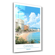 Cannes France 1-Travel Posters | Glass Wall Art - Artdesigna