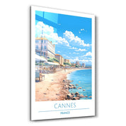 Cannes France 2-Travel Posters | Glass Wall Art - Artdesigna