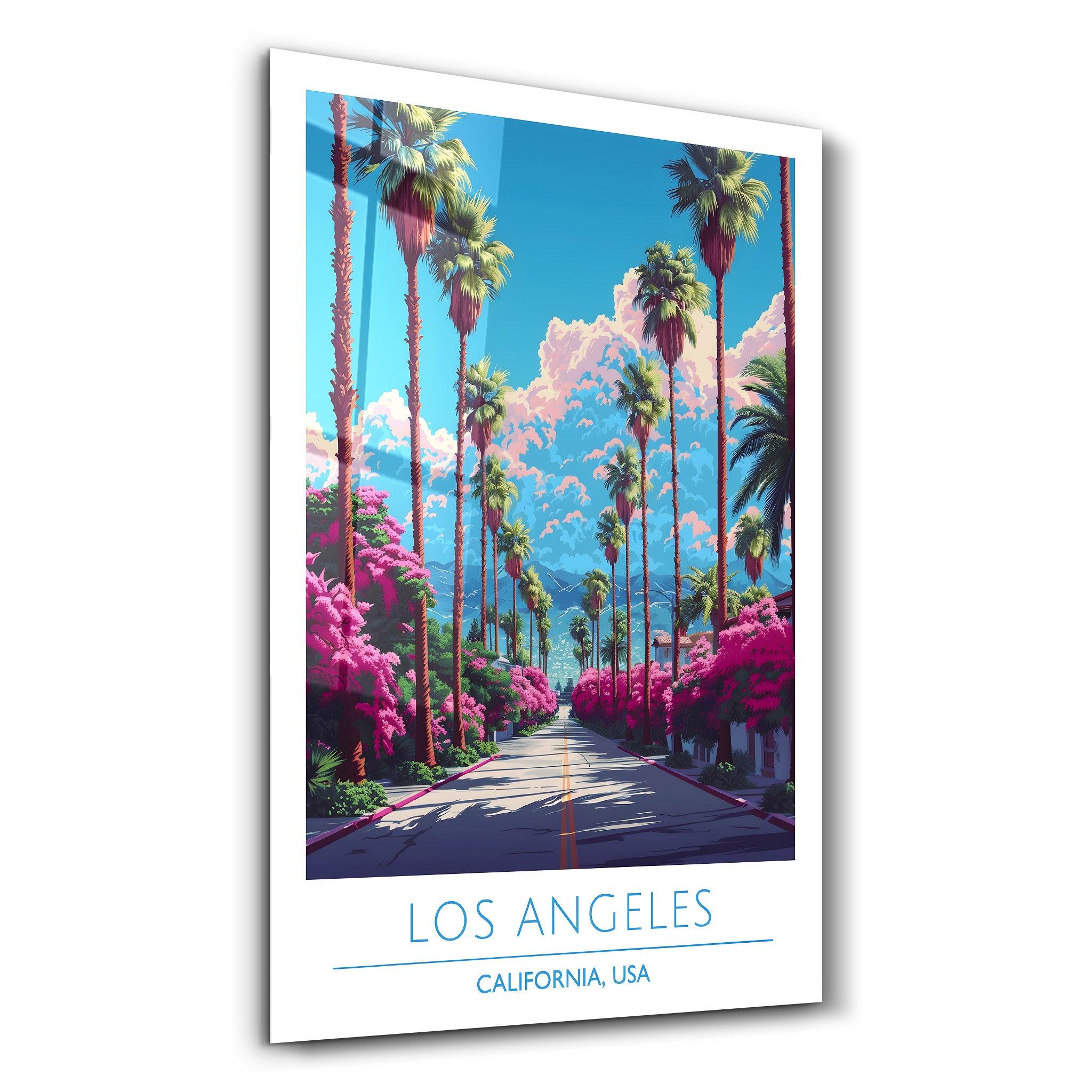 Los Angeles 3-California USA-Travel Posters | Glass Wall Art - Artdesigna