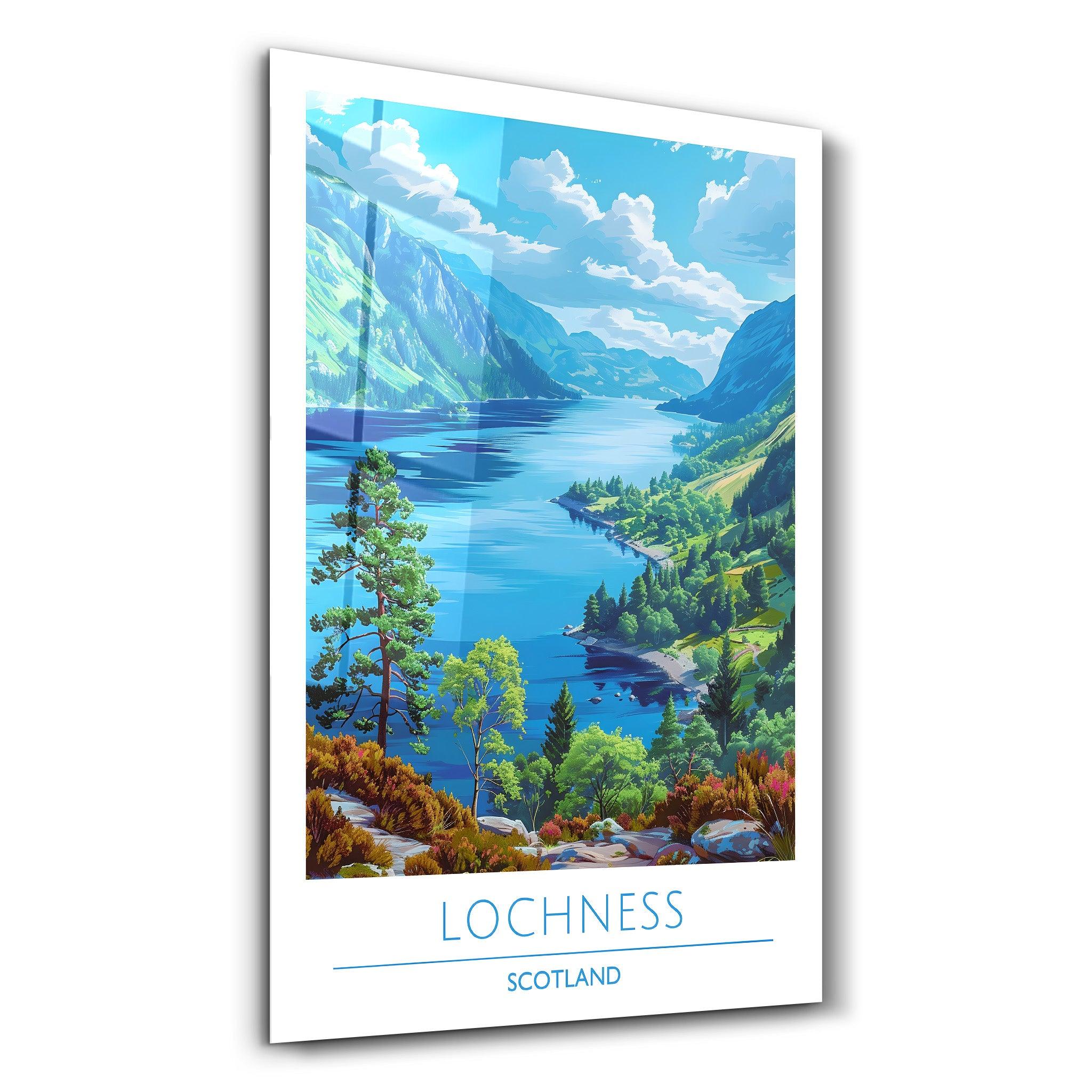 Lochness Scotland-Travel Posters | Glass Wall Art - Artdesigna