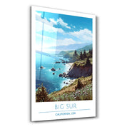 Big Sur 1-California USA-Travel Posters | Glass Wall Art - Artdesigna