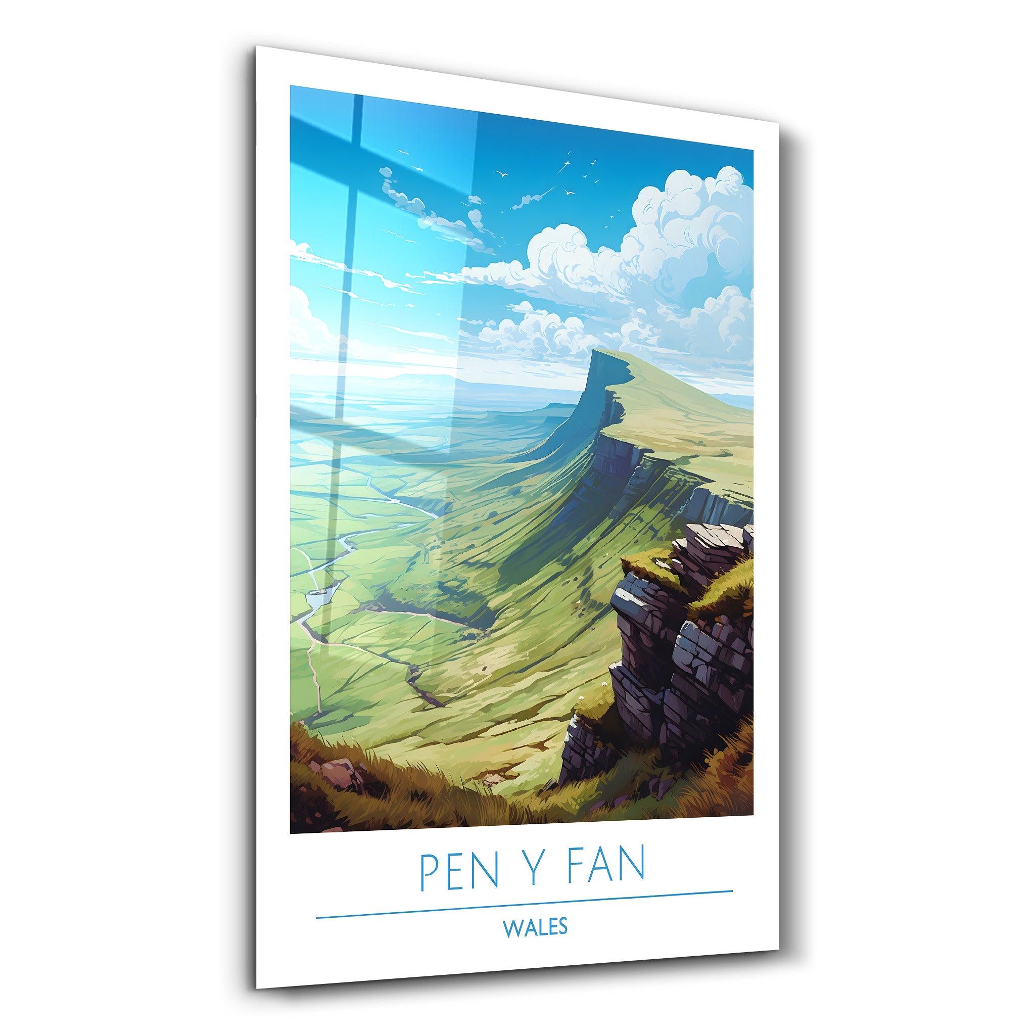 Pen Y Fan Wales-Travel Posters | Glass Wall Art - Artdesigna