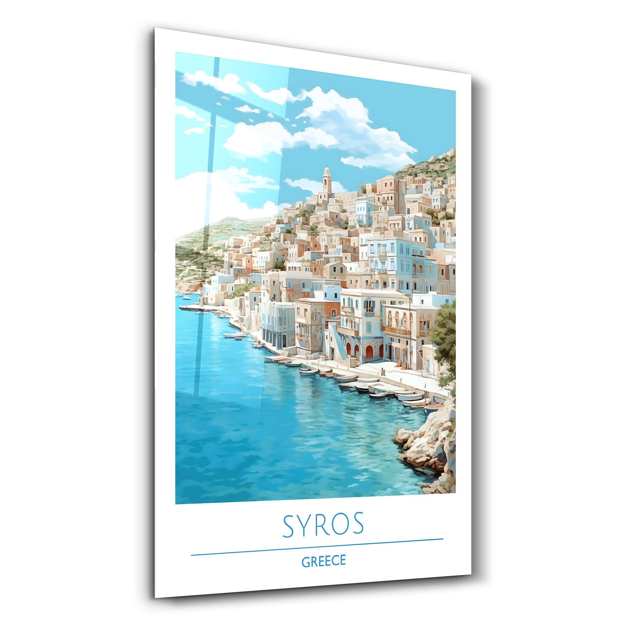 Syros Greece-Travel Posters | Glass Wall Art - Artdesigna