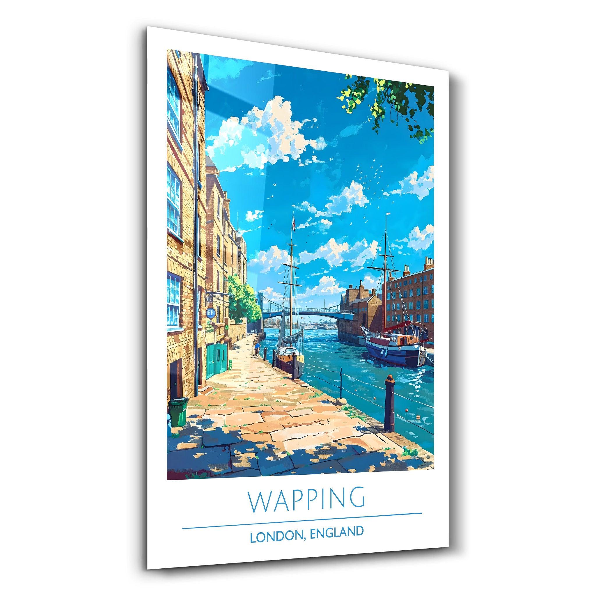 Wapping-London England-Travel Posters | Glass Wall Art - Artdesigna