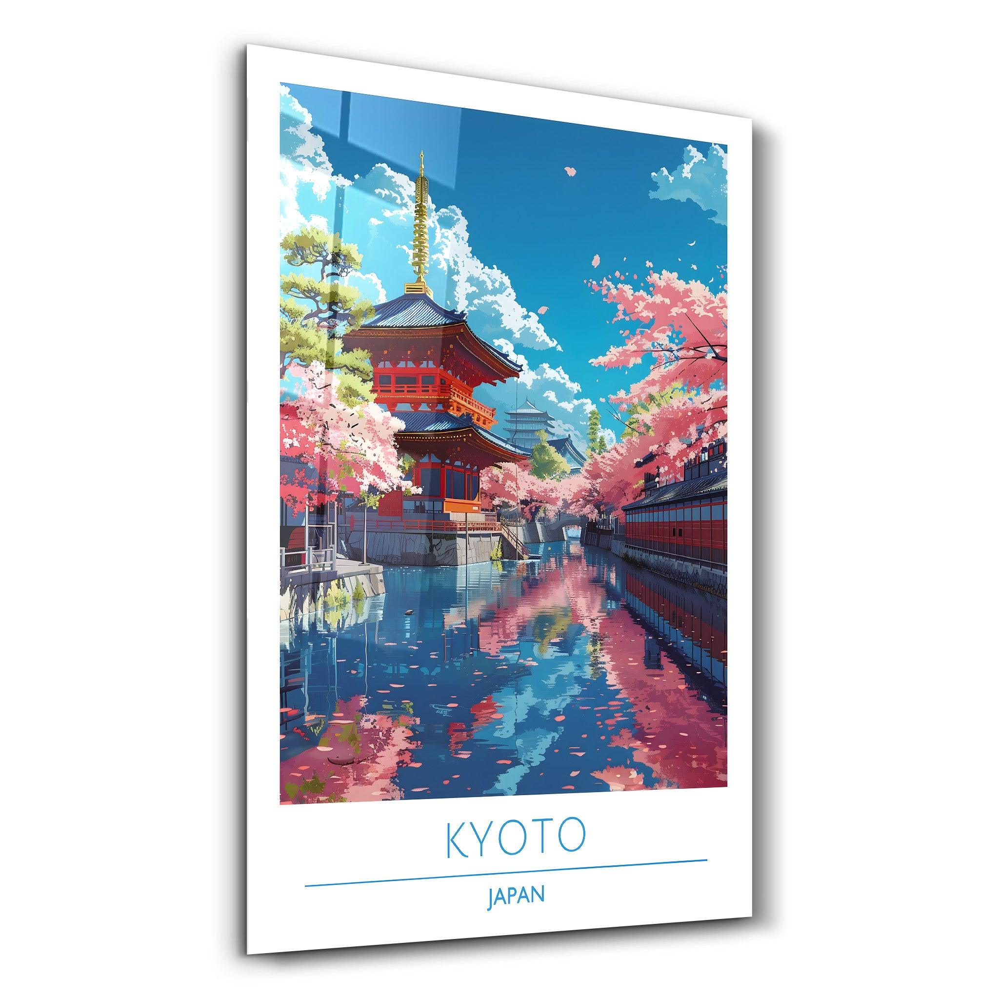 Kyoto Japan 2-Travel Posters | Glass Wall Art - Artdesigna