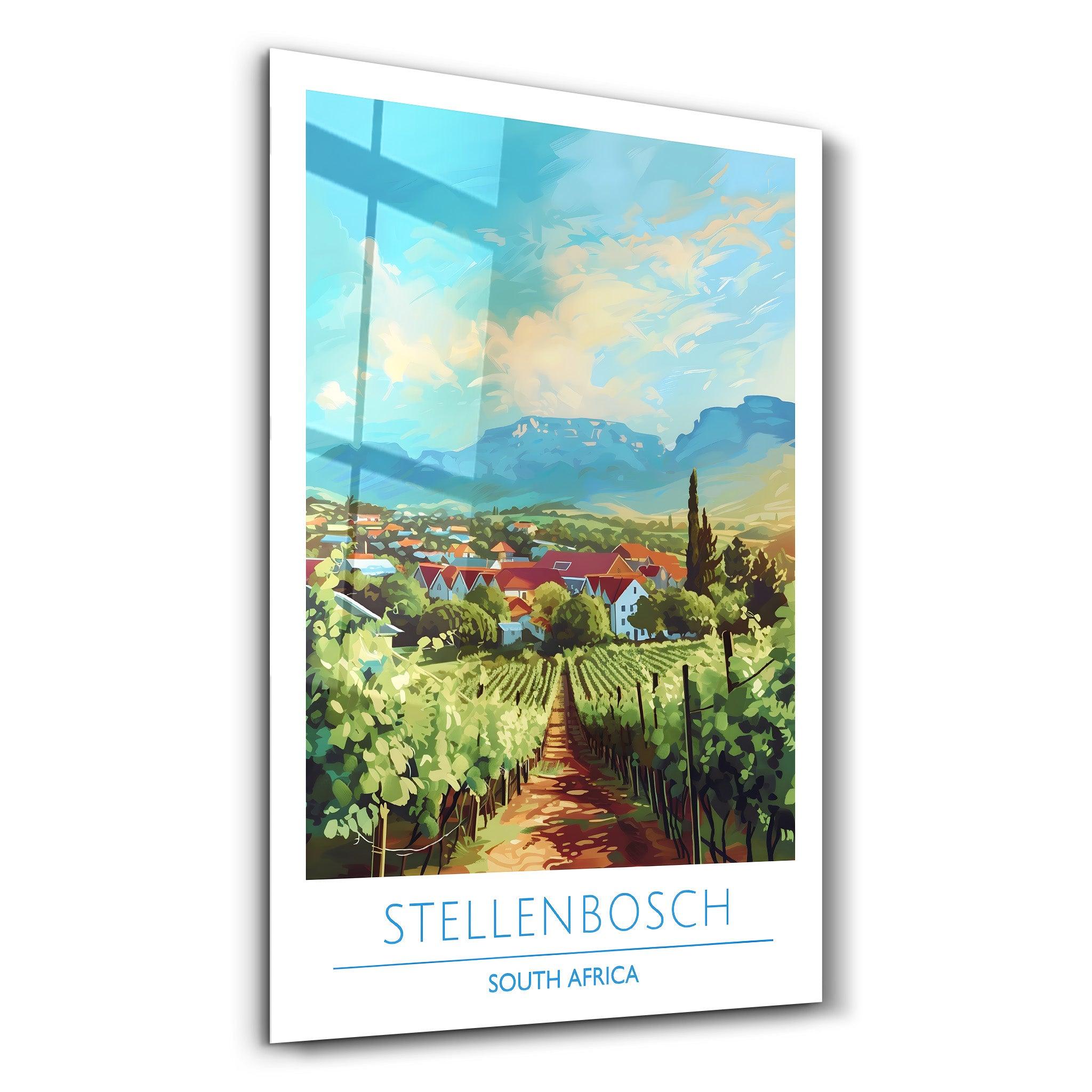 Stellenbosch South Africa-Travel Posters | Glass Wall Art - Artdesigna