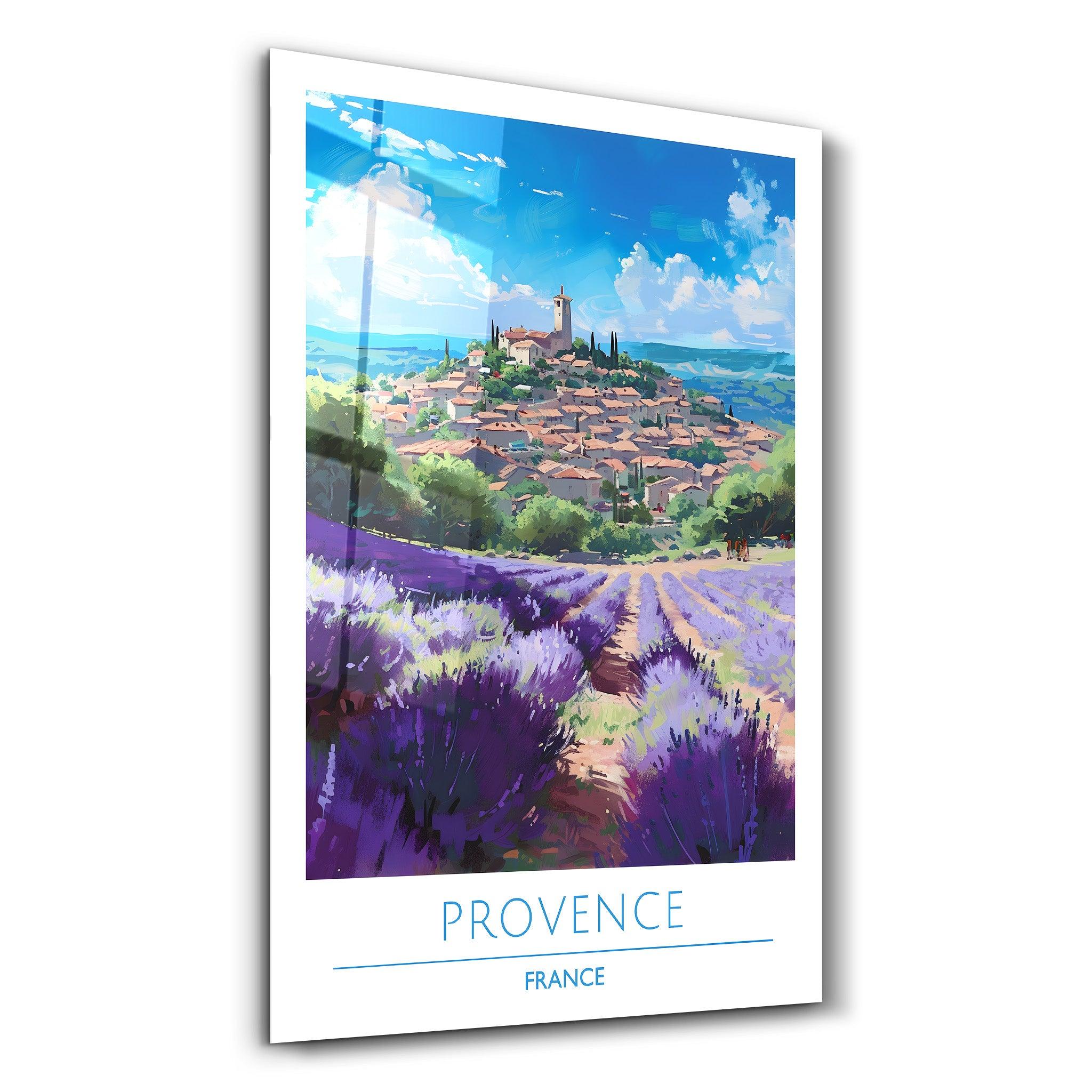 Provence France-Travel Posters | Glass Wall Art - Artdesigna