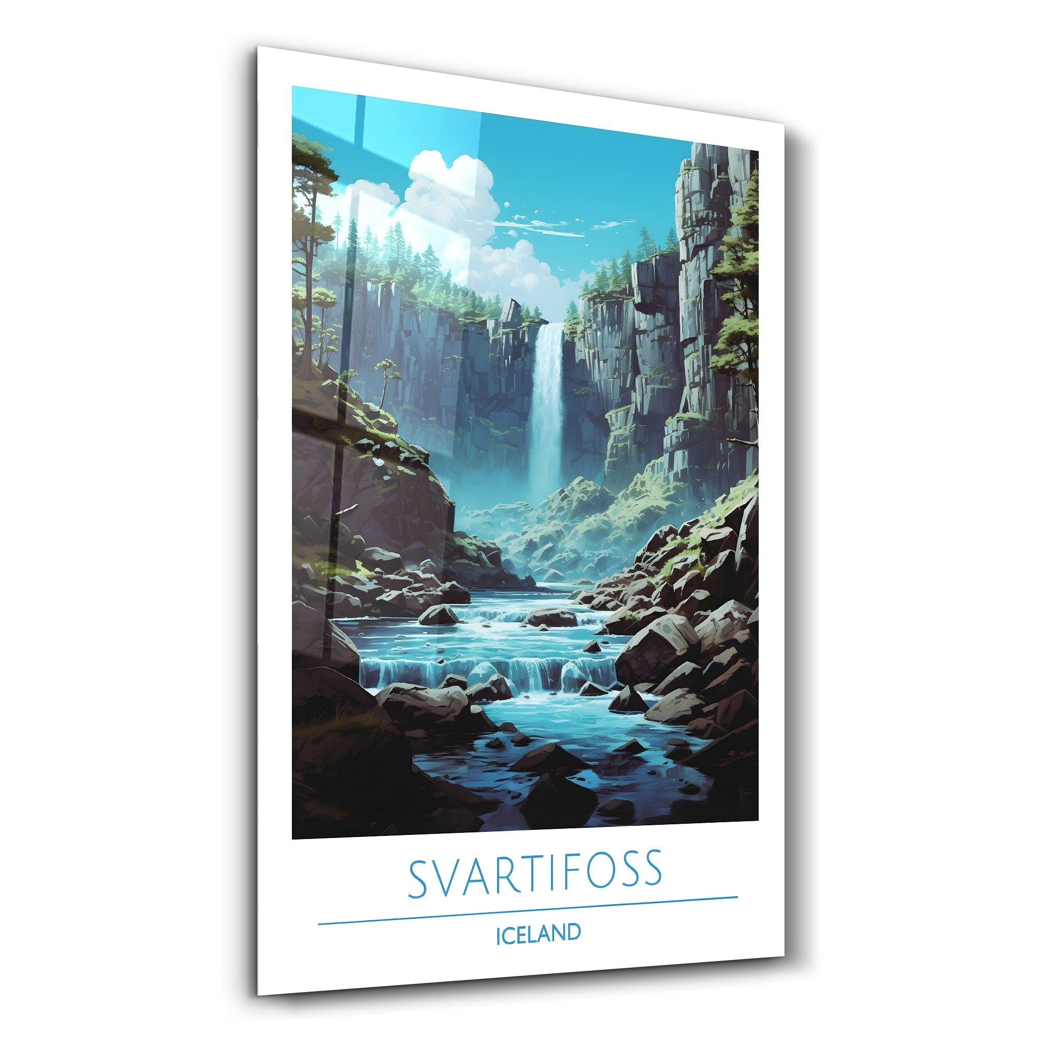 Svartifoss Iceland-Travel Posters | Glass Wall Art - Artdesigna