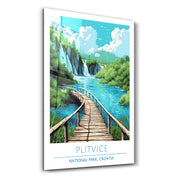 Plitvice-National Park Croatia-Travel Posters | Glass Wall Art - Artdesigna