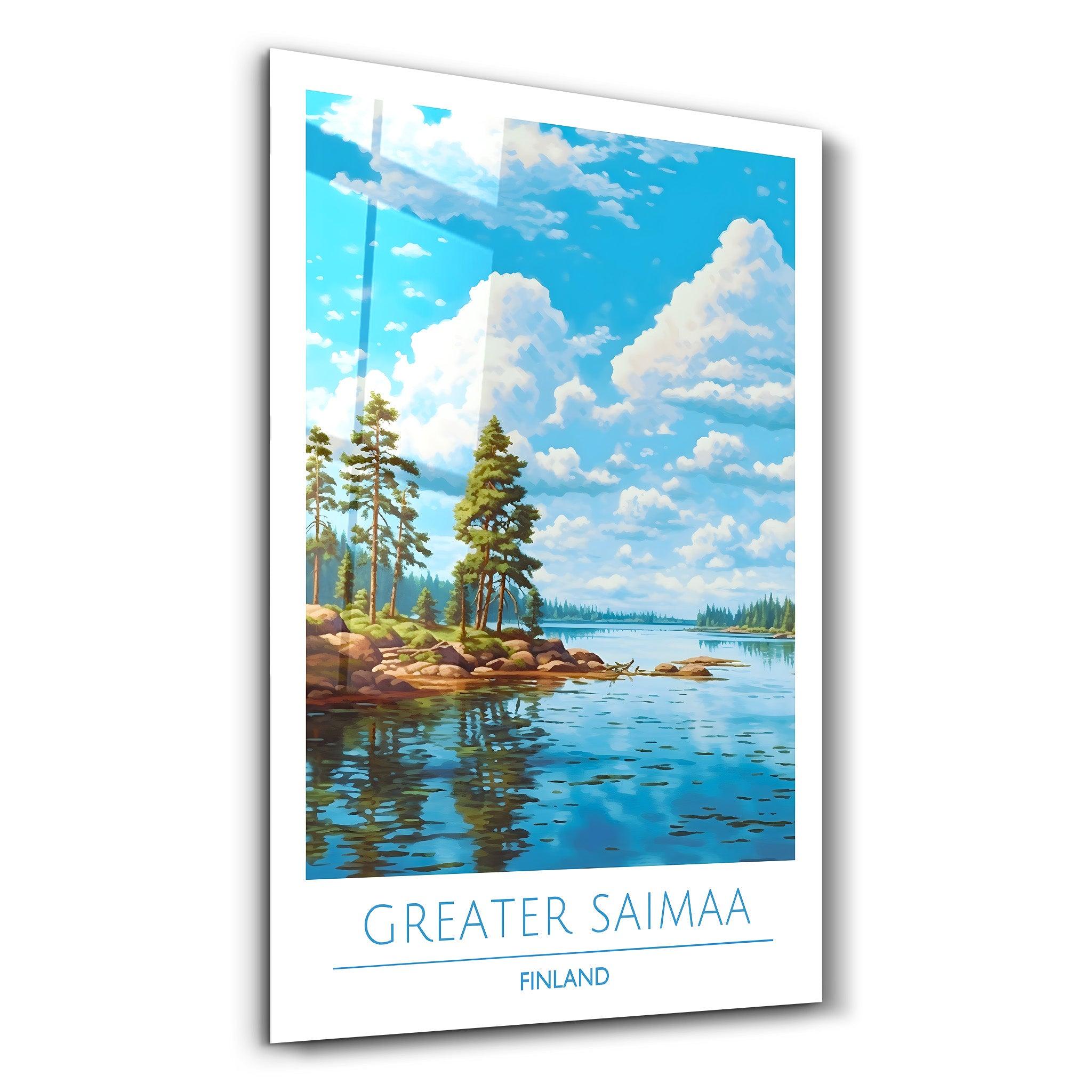 Greater Saimaa Finland-Travel Posters | Glass Wall Art - Artdesigna