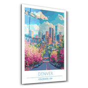 Colorado Denver-USA-Travel Posters | Glass Wall Art - Artdesigna