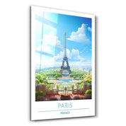 Paris France 4-Travel Posters | Glass Wall Art - Artdesigna