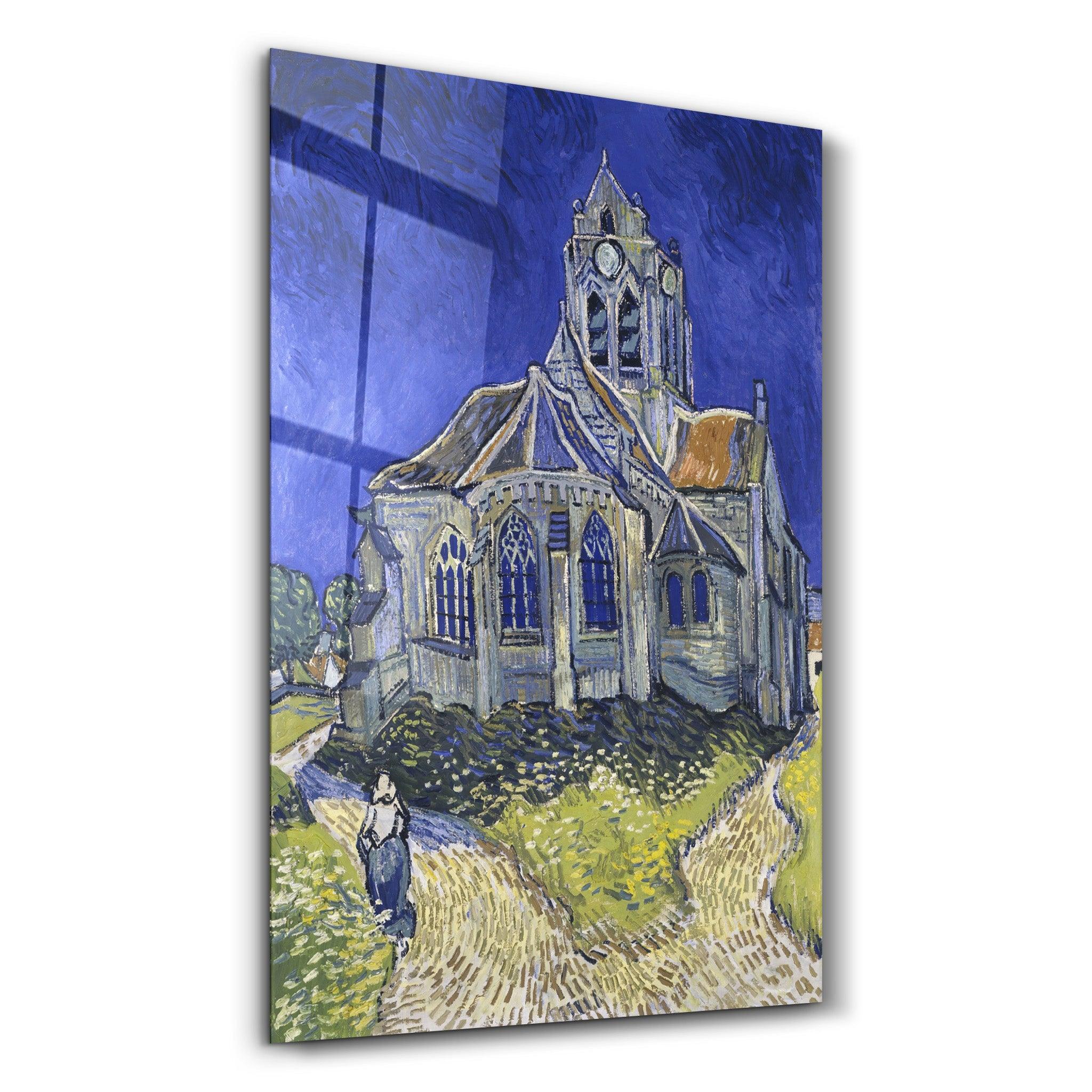 Vincent van Gogh's The Church at Auvers (1890) | Glass Wall Art - Artdesigna