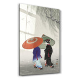 Ohara Koson - Women in the Rain (1877–1945) | Glass Wall Art