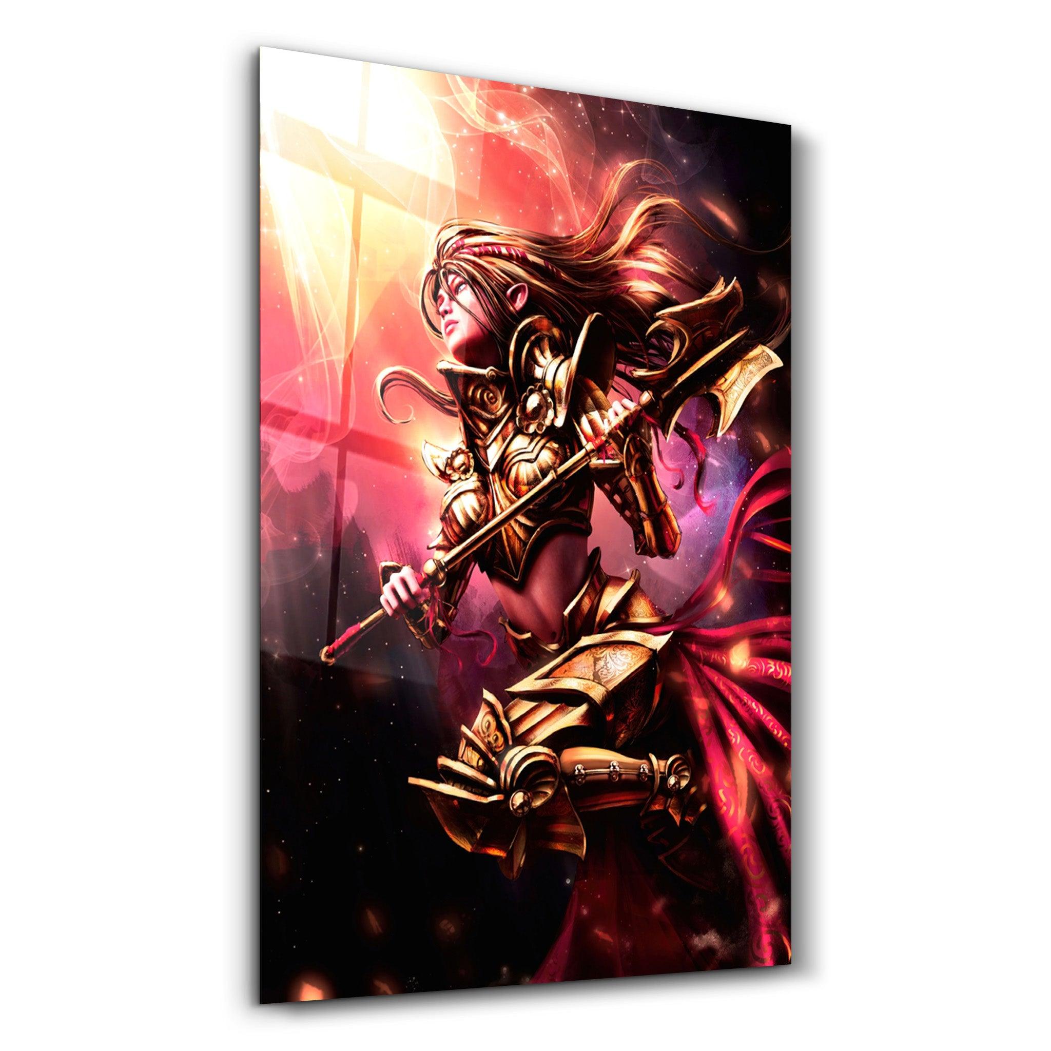 The Warrior | Glass Wall Art - Artdesigna