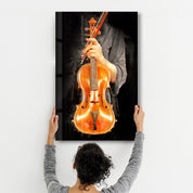 Violin | Glass Wall Art - Artdesigna