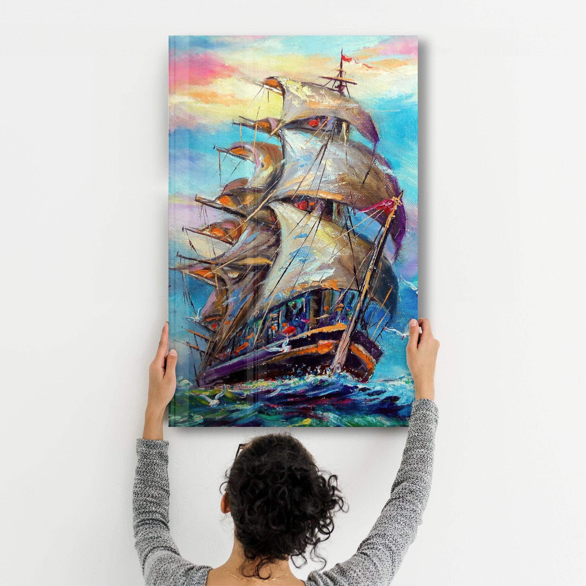 Galleon | Glass Wall Art - Artdesigna