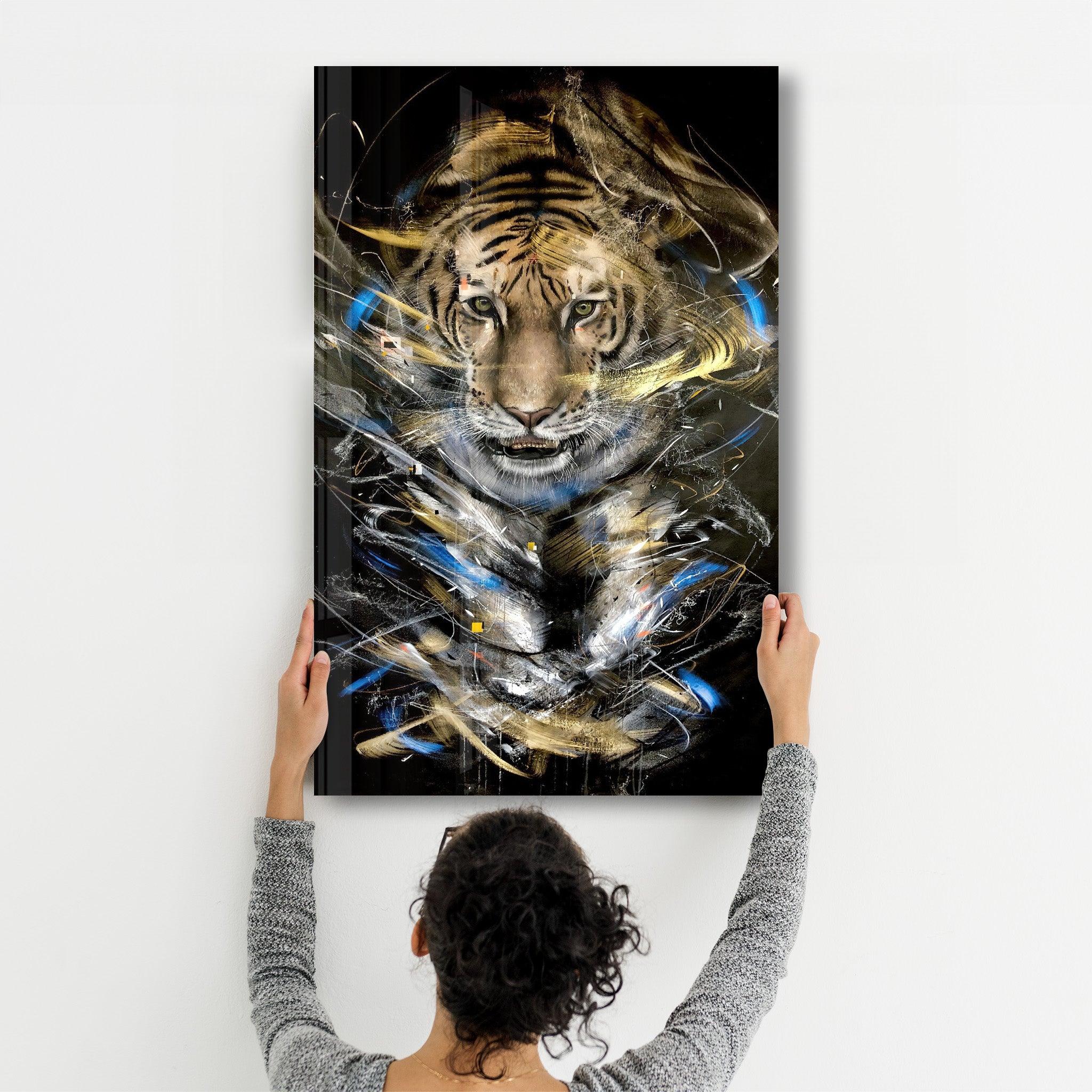 Roar of the Wild | Glass Wall Art - Artdesigna