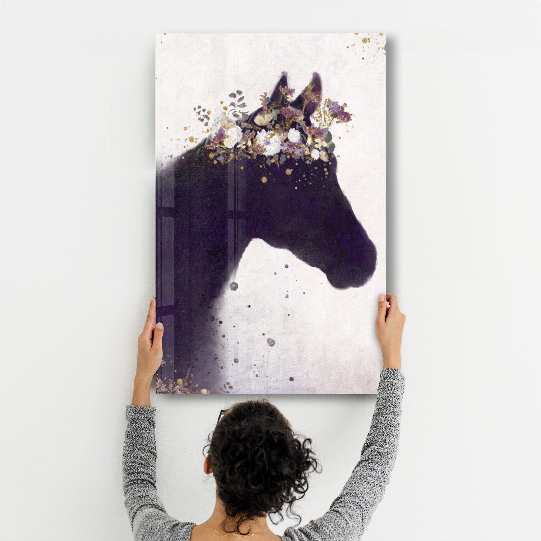 Horse | Glass Wall Art - Artdesigna