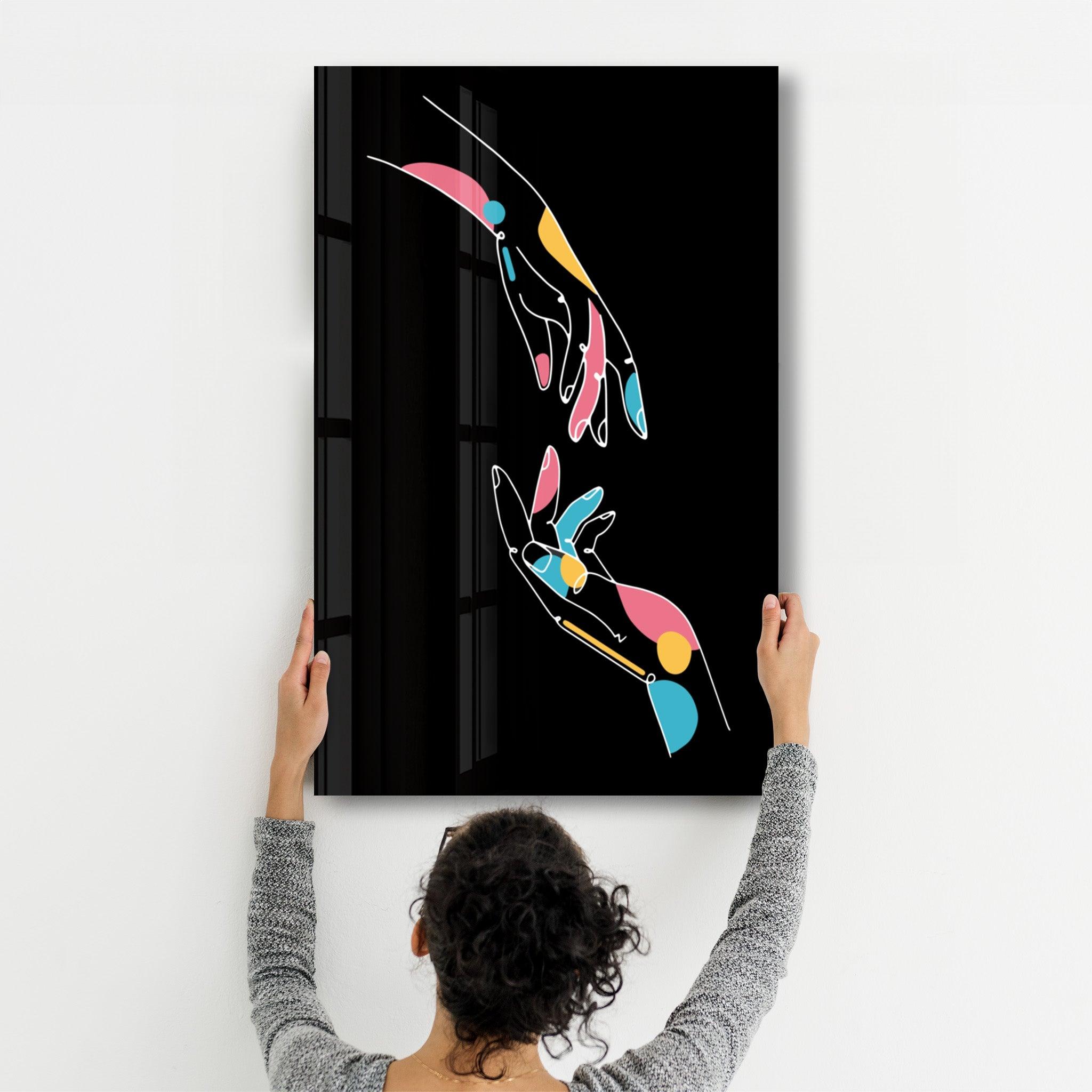 Modern Line Abstract V5 | Glass Wall Art - Artdesigna