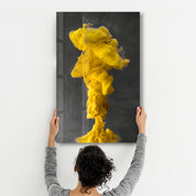 Yellow Fog | Glass Wall Art - Artdesigna