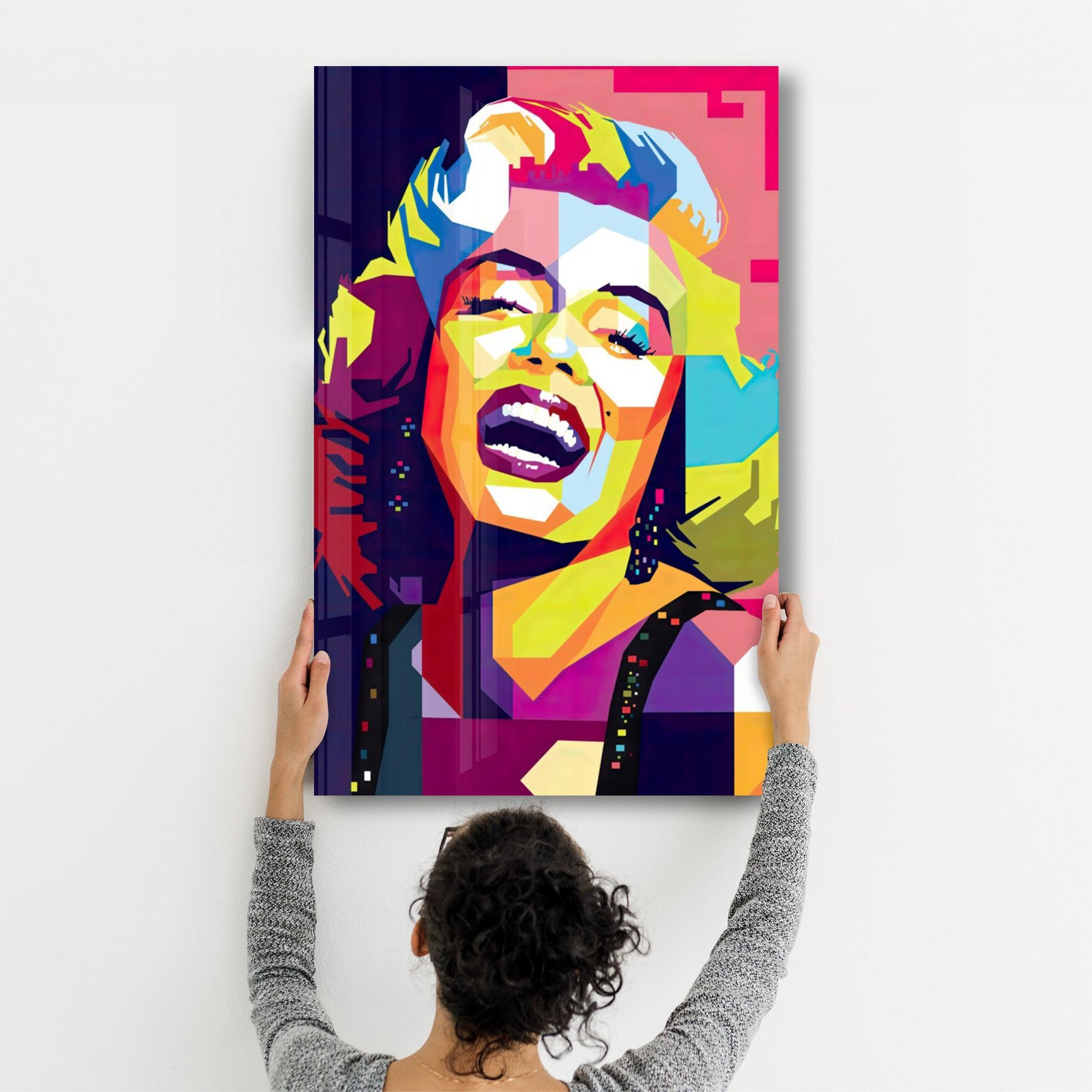 Marilyn | Glass Wall Art - Artdesigna