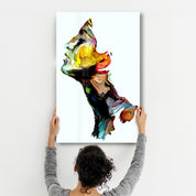 Painted Face | Glass Wall Art - Artdesigna